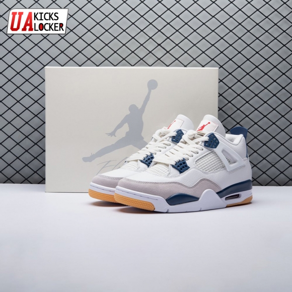 Jordan 4 SB "Summit White/Navy" DR5415-100 Unisex