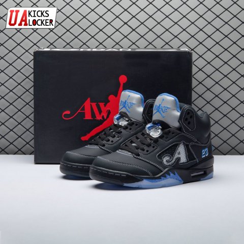 Awake NY x Air Jordan 5 "Black/Racer Blue" DV4982-004 Unisex