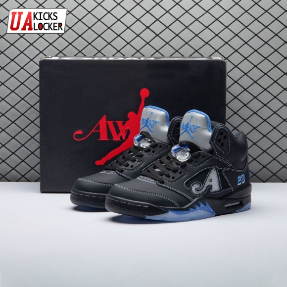 Awake NY x Air Jordan 5 "Black/Racer Blue" DV4982-004 Unisex