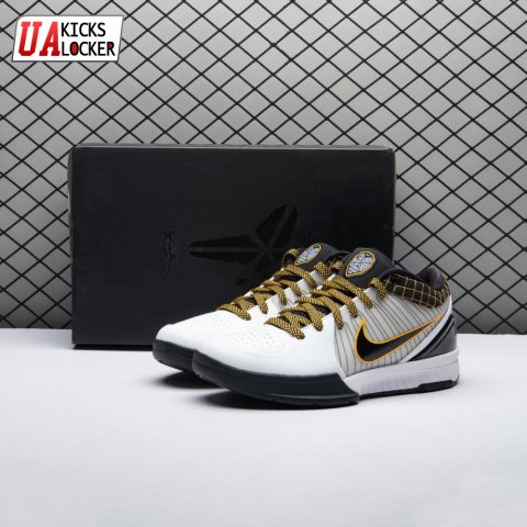 Nike Kobe 4 Protro White Black Del Sol AV6339-101 Men's