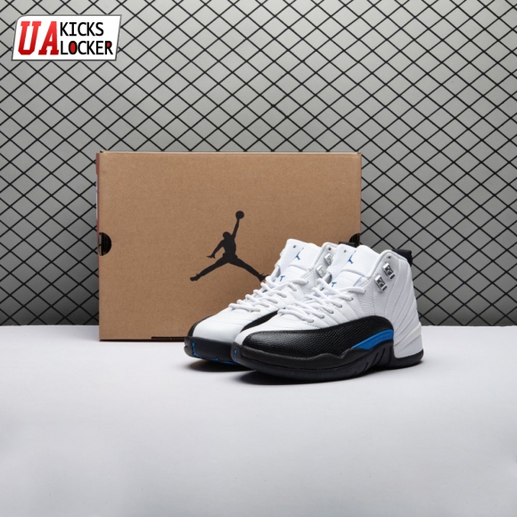Jordan 12 Black White Blue Men's