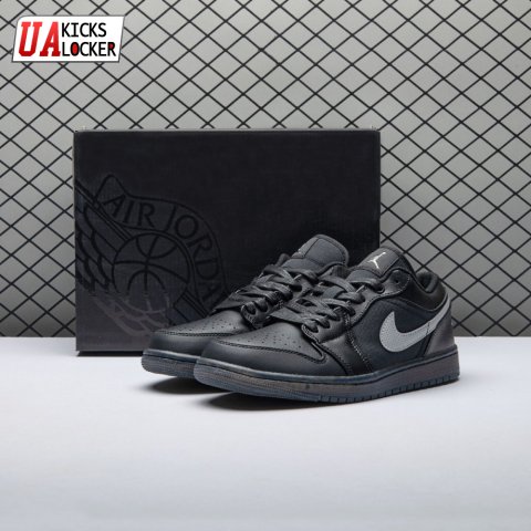 Jordan 1 Low Black White Dark Smoke Grey Unisex