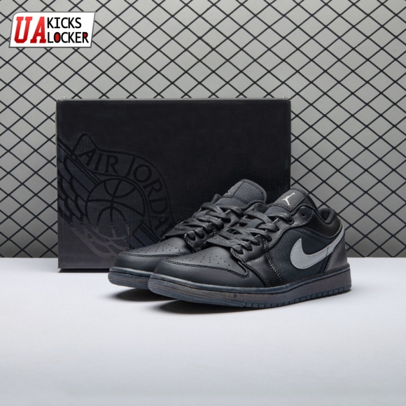 Jordan 1 Low Black White Dark Smoke Grey Unisex