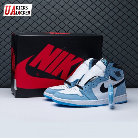 Jordan 1 Retro High White University Blue Black Unisex