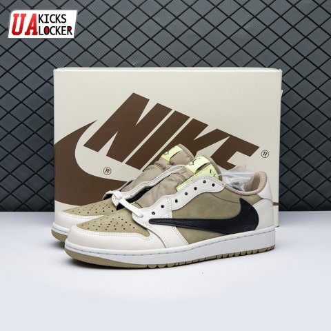 Jordan 1 Retro Low Golf Travis Scott Neutral Olive FZ3124-200 Unisex