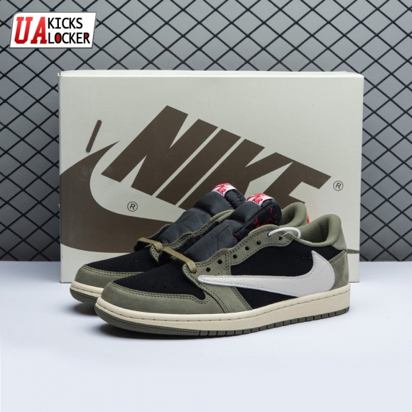 Travis Scott x Air Jordan 1 Low OG Black Olive DM7866-001 Unisex