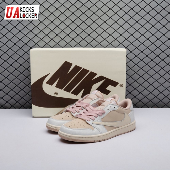 Jordan 1 Retro Low OG SP Travis Scott Sail Shy Pink DM7866-106 Unisex