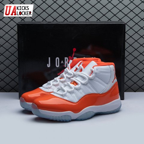 Air Jordan 11 Retro High 72-10 White Orange Men's