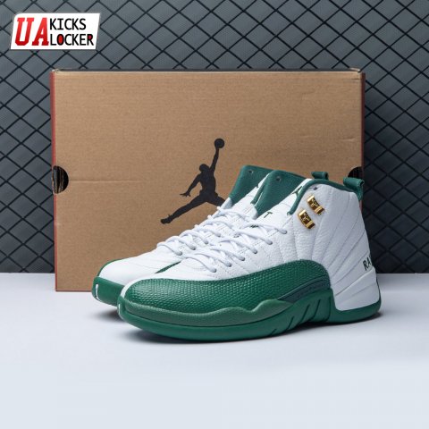 Air Jordan 12 White Green Men's