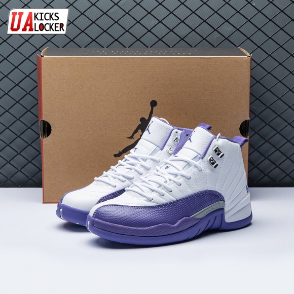 Air Jordan 12 White Purple Men's