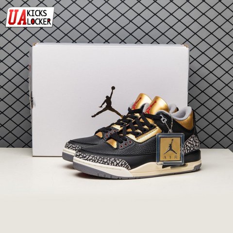 Air Jordan 3 Black Gold Men's
