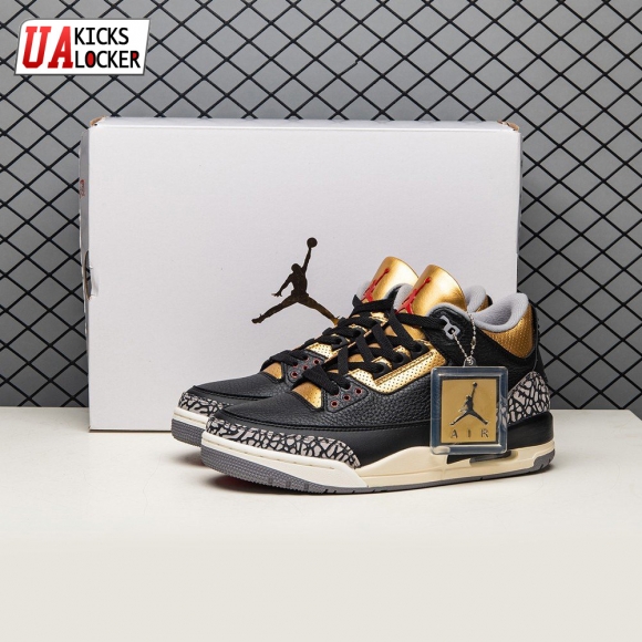 Air Jordan 3 Black Gold Men's