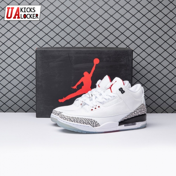Jordan 3 Retro Free Throw Line White Cement 923096-101 Men's