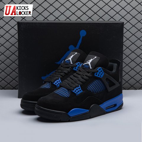 Jordan 4 Retro Black Blue Men's
