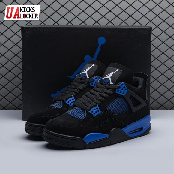 Jordan 4 Retro Black Blue Men's