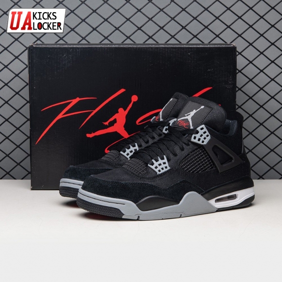 Air Jordan 4 Retro SE Black Canvas DH7138-006 Men's