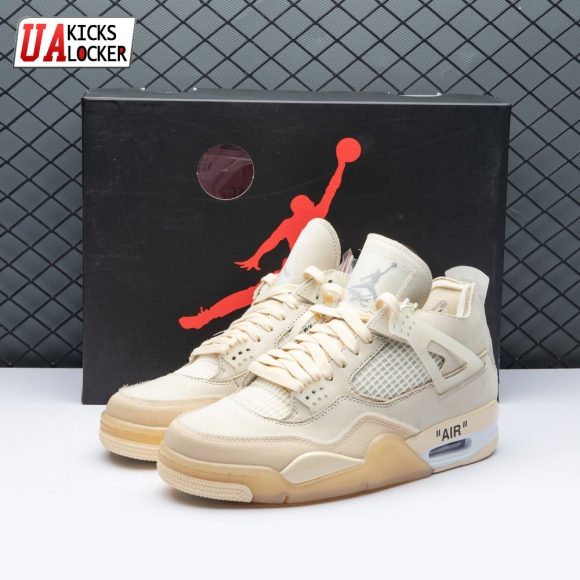 Air Jordan 4 RERO x Off-White AJ4 OW Sail Unisex