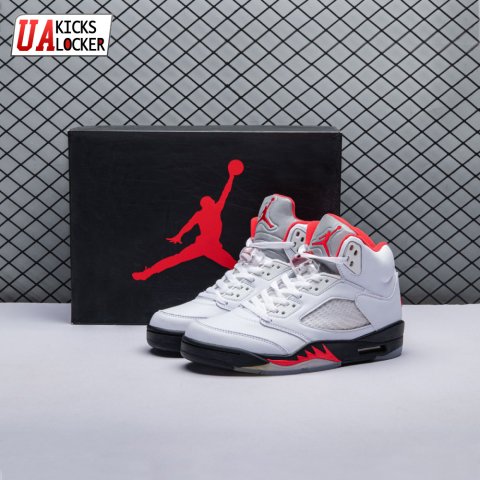 Jordan 5 Retro Fire Red Silver Tongue (2020) DA1911-102 Men's