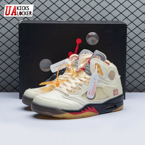 OFF-WHITE x Air Jordan 5 "Sail" Men's