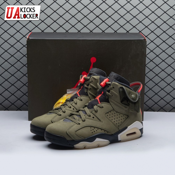 Travis Scott x Air Jordan 6 Retro 'Olive' CN1084 200 Men's
