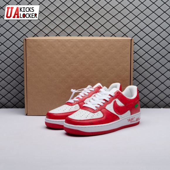 Nike Air Force 1 Low By Virgil Abloh White Red Men's