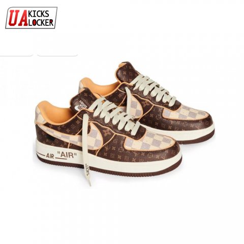 Nike Air Force 1 Low Monogram Brown Damier Azur Unisex