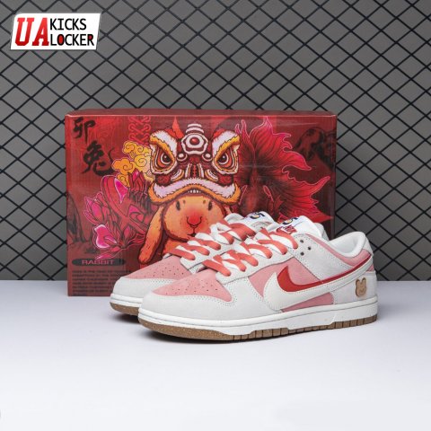 Nike SB Dunk Low SE 85 Double Swoosh Sail Red Pink DO9457-110 Women's