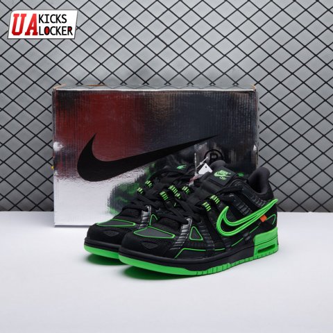 Off-White x Air Rubber Dunk 'Green Strike' Men's