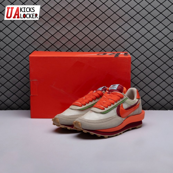 Nike LD Waffle CLOT Kiss of Death Net Orange Blaze DH1347-100 Unisex